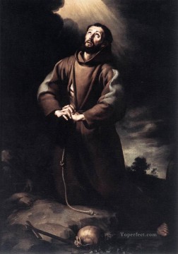  Prayer Painting - St Francis of Assisi at Prayer Spanish Baroque Bartolome Esteban Murillo